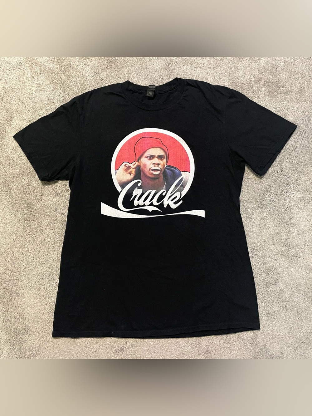 Anvil Dave Chappelle Show Tyrome Biggums Crack Head Graphic T Shirt Mens L Black